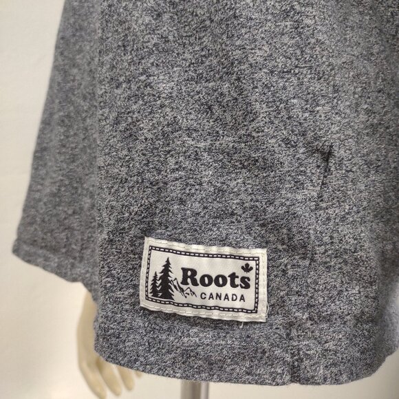 Roots Canada gray Banff National park crew neck pullover t-shirt ladies Small - Picture 7 of 9